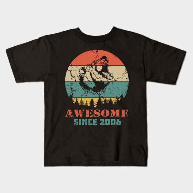 Awesome Since 2006 Year Old School Style Gift Women Men Kid Kids T-Shirt by SmileSmith